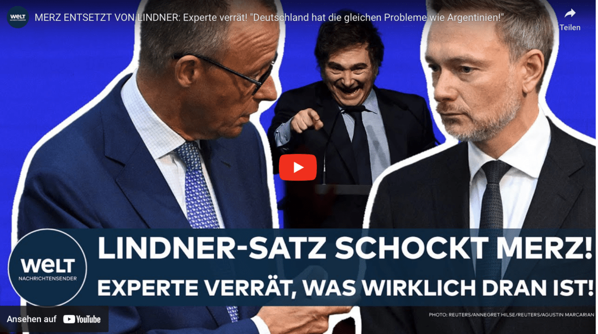 MERZ ENTSETZT VON LINDNER: Experte verrät! „Deutschland hat die gleichen Probleme wie Argentinien!“