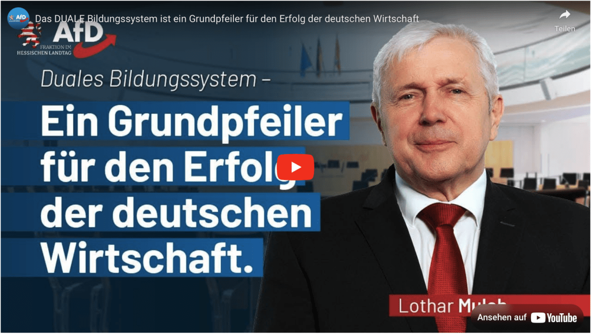 Das DUALE Bildungssystem ist ein Grundpfeiler für den Erfolg der deutschen Wirtschaft