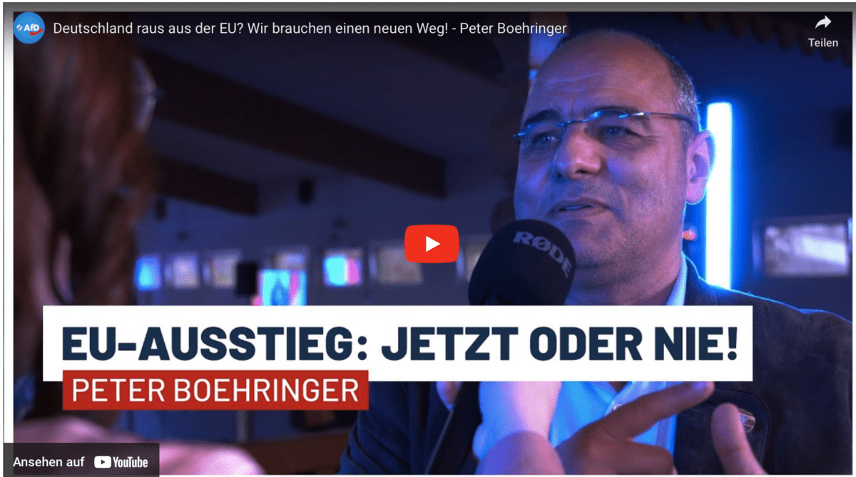 Deutschland raus aus der EU? Wir brauchen einen neuen Weg!