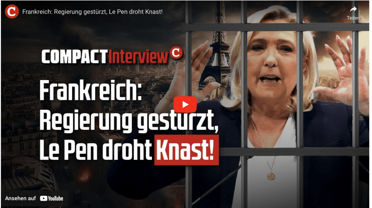 Frankreich: Regierung gestürzt, Le Pen droht Knast!
