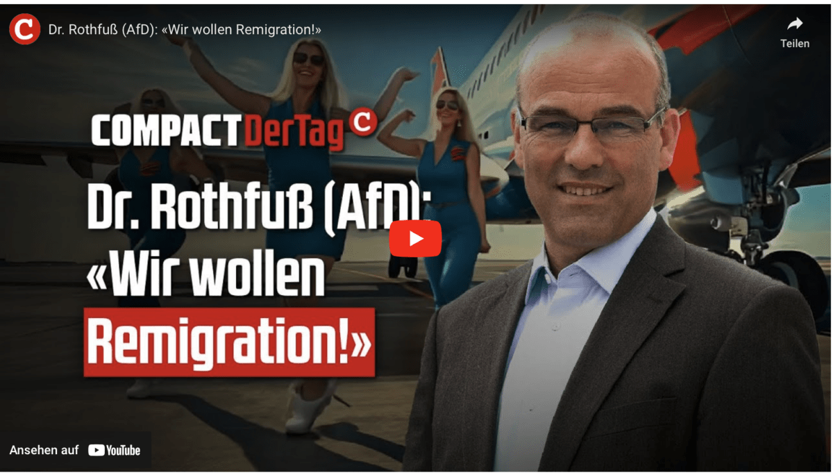 Dr. Rothfuß (AfD): «Wir wollen Remigration!»