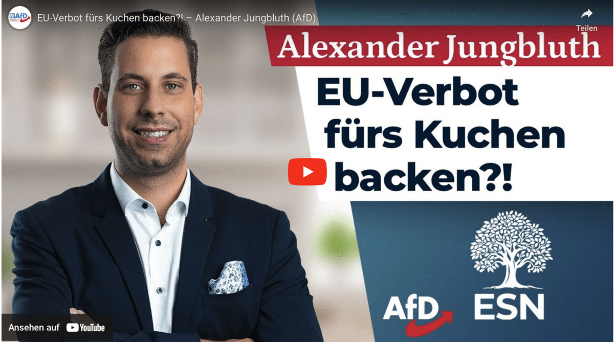 EU-Verbot fürs Kuchen backen?! – Alexander Jungbluth (AfD)