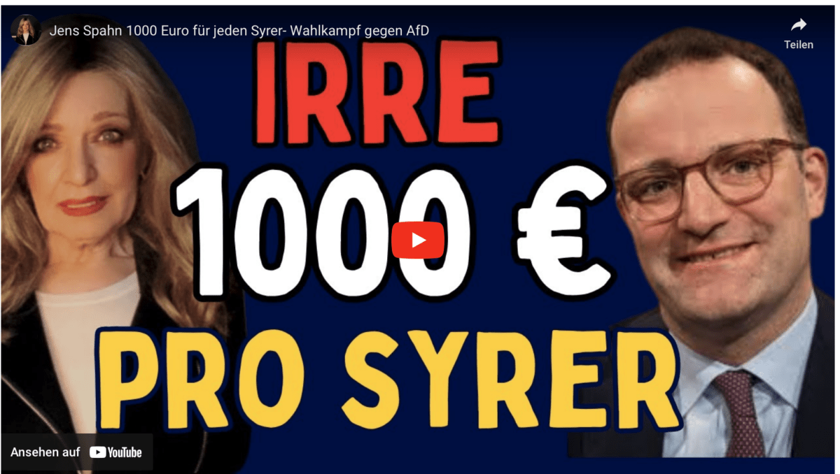 Jens Spahn 1000 Euro für jeden Syrer- Wahlkampf gegen AfD