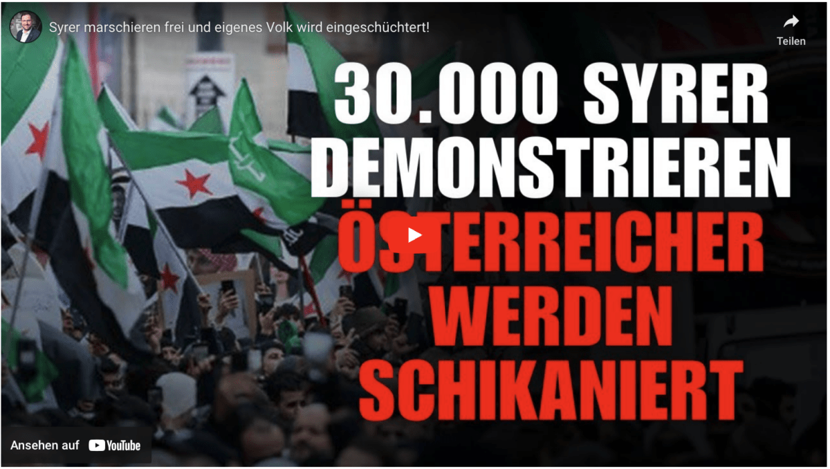 Syrer marschieren frei und eigenes Volk wird eingeschüchtert!