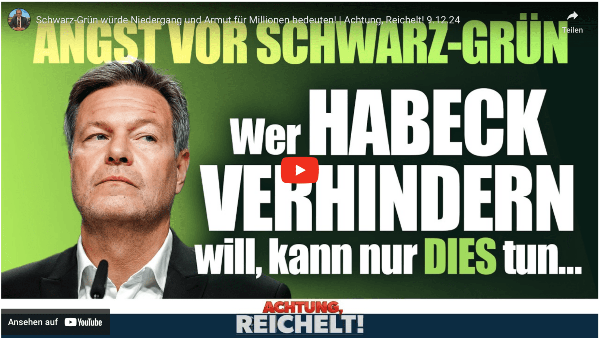 Schwarz-Grün würde Niedergang und Armut für Millionen bedeuten! | Achtung, Reichelt! 9.12.24