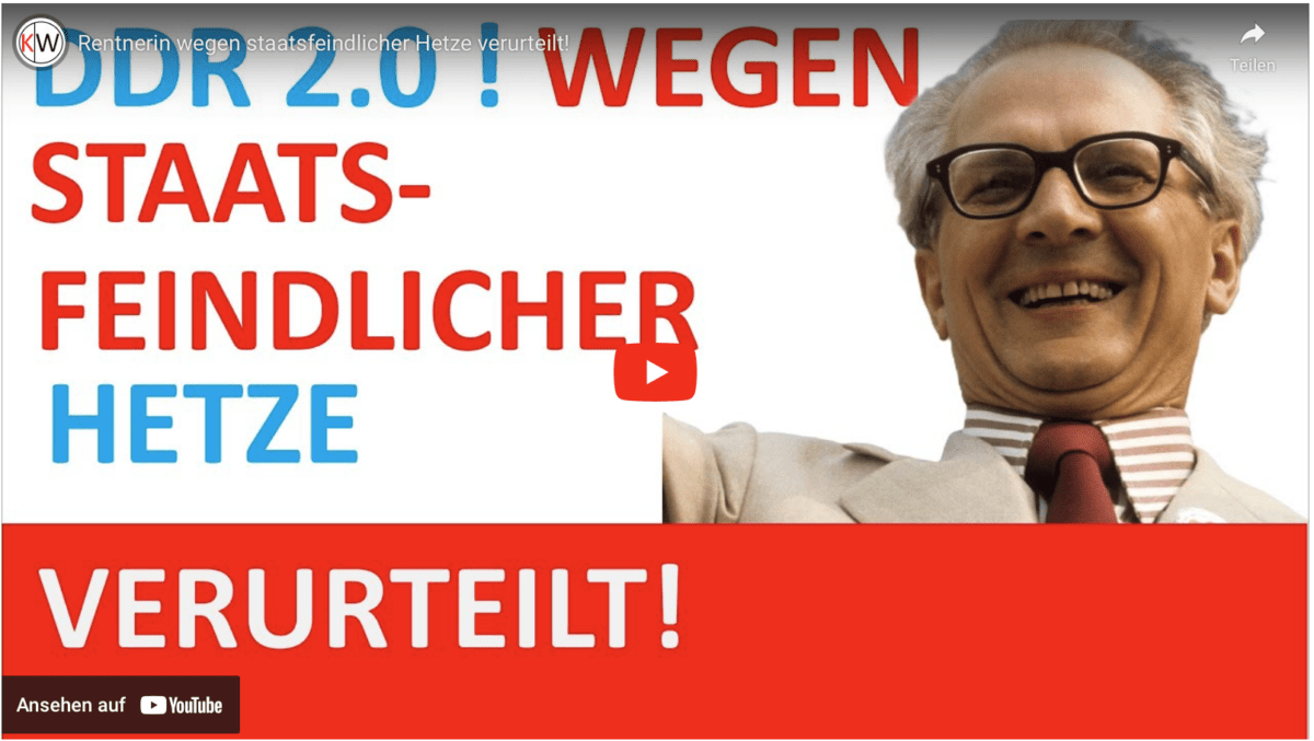 Rentnerin wegen staatsfeindlicher Hetze verurteilt!