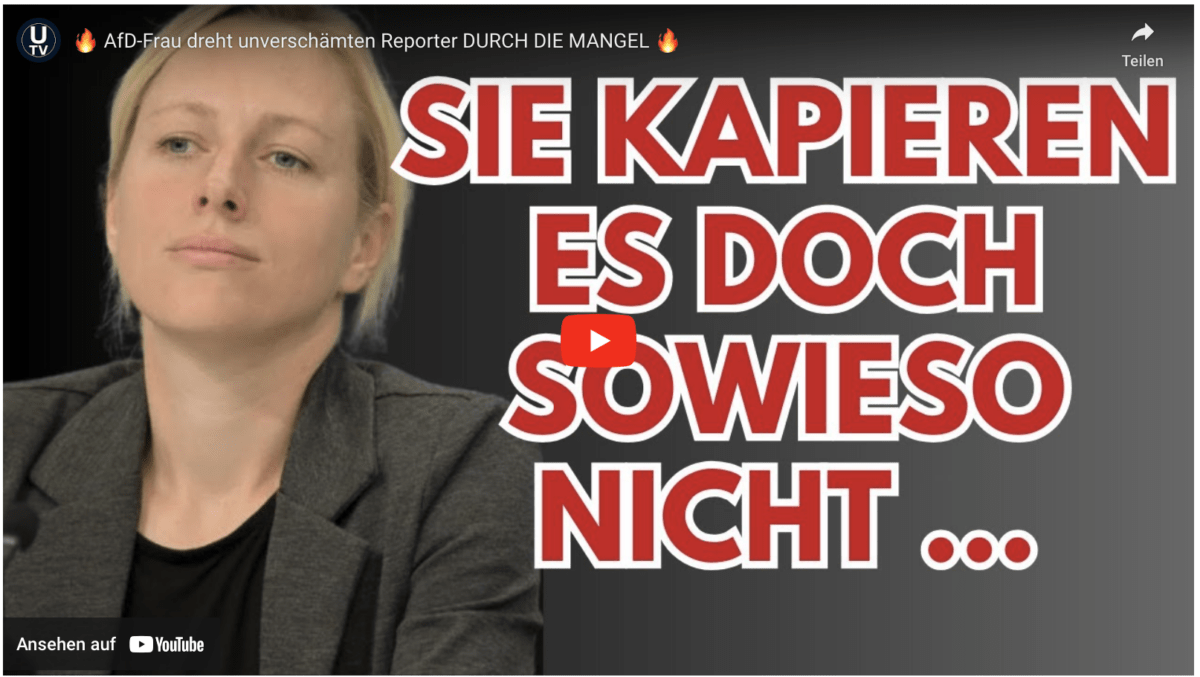 AfD-Frau dreht unverschämten Reporter DURCH DIE MANGEL 