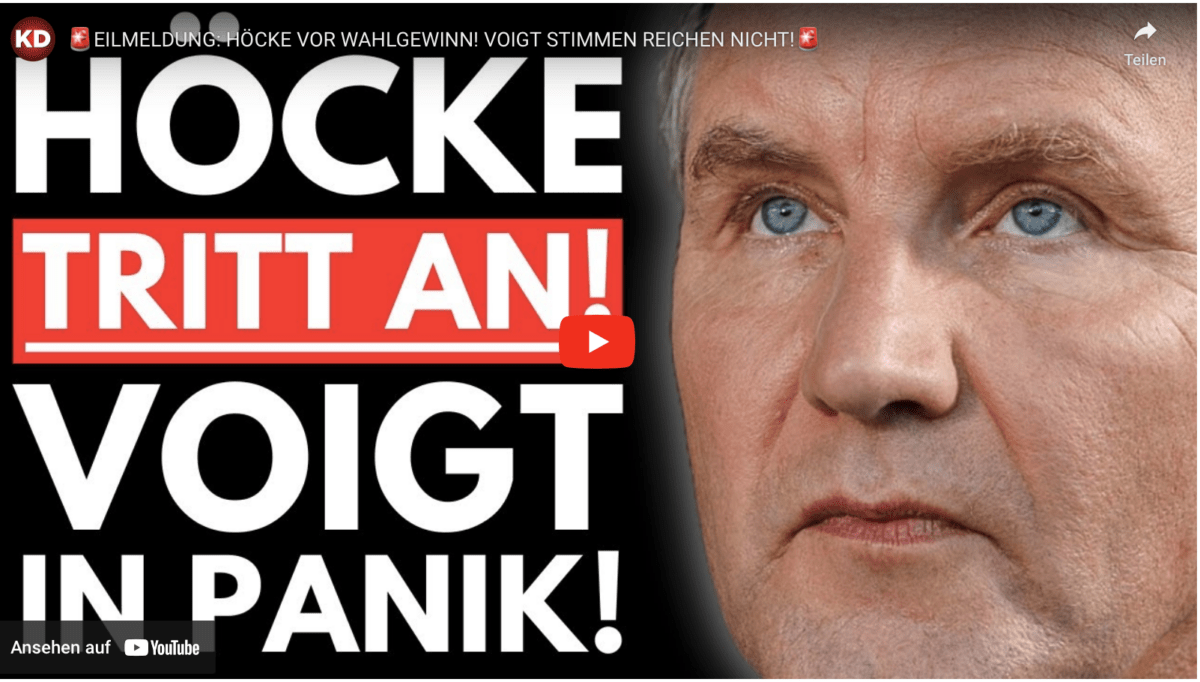 EILMELDUNG: HÖCKE VOR WAHLGEWINN! VOIGT STIMMEN REICHEN NICHT!