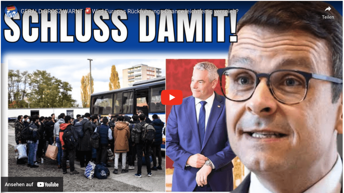 GERALD GROSZ WARNT Wird Europas Rückführungs-Chance leichtfertig verspielt?