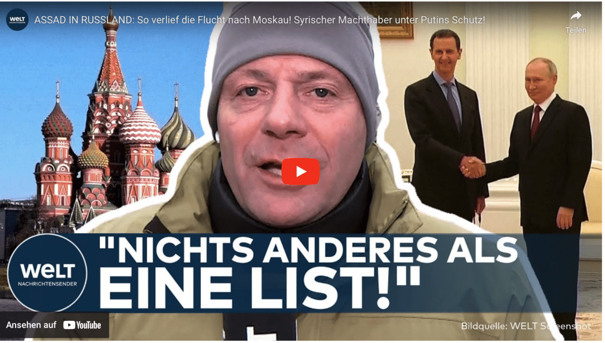 ASSAD IN RUSSLAND: So verlief die Flucht nach Moskau! Syrischer Machthaber unter Putins Schutz!
