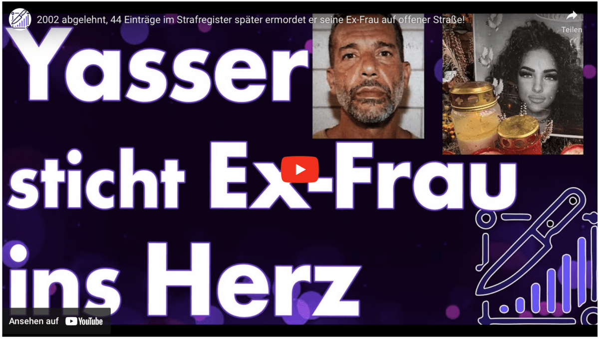 2002 abgelehnt, 44 Einträge im Strafregister später ermordet er seine Ex-Frau auf offener Straße!
