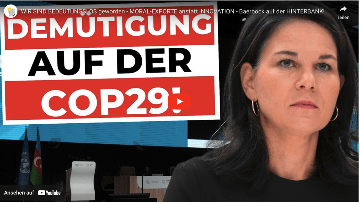 WIR SIND BEDEUTUNGSLOS geworden – MORAL-EXPORTE anstatt INNOVATION – Baerbock auf der HINTERBANK!