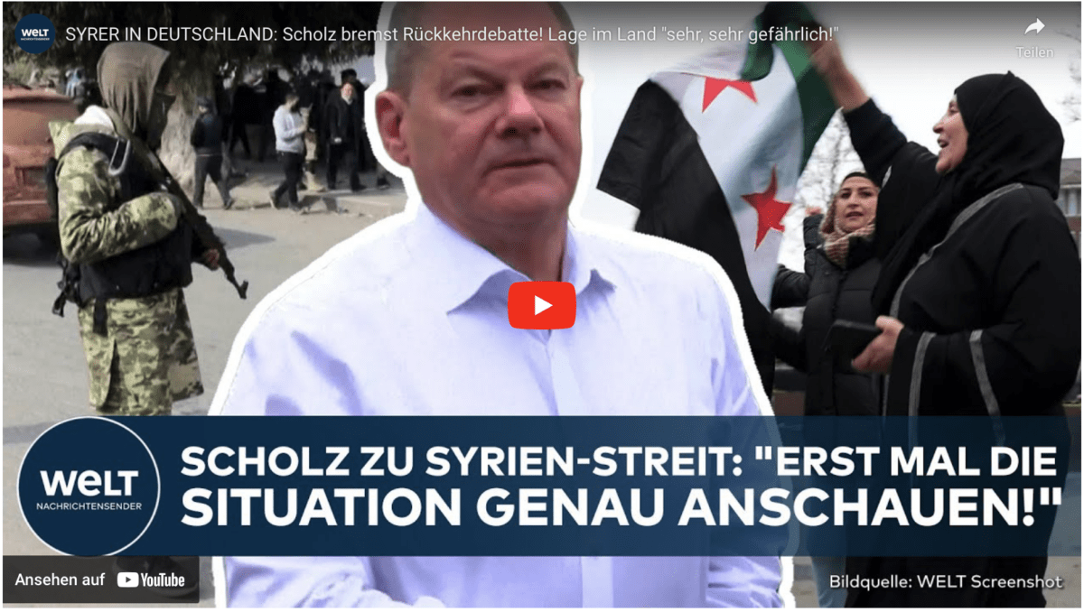 SYRER IN DEUTSCHLAND: Scholz bremst Rückkehrdebatte! Lage im Land „sehr, sehr gefährlich!“