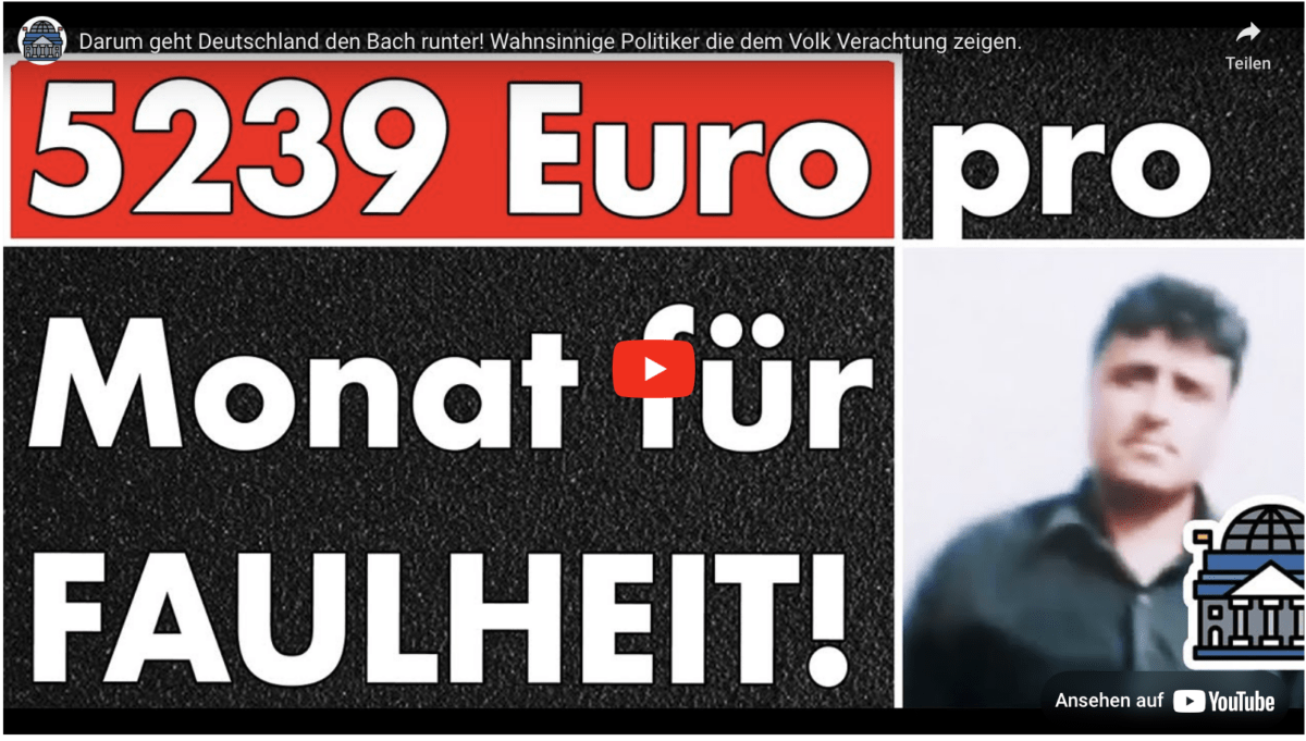 Darum geht Deutschland den Bach runter! Wahnsinnige Politiker die dem Volk Verachtung zeigen.