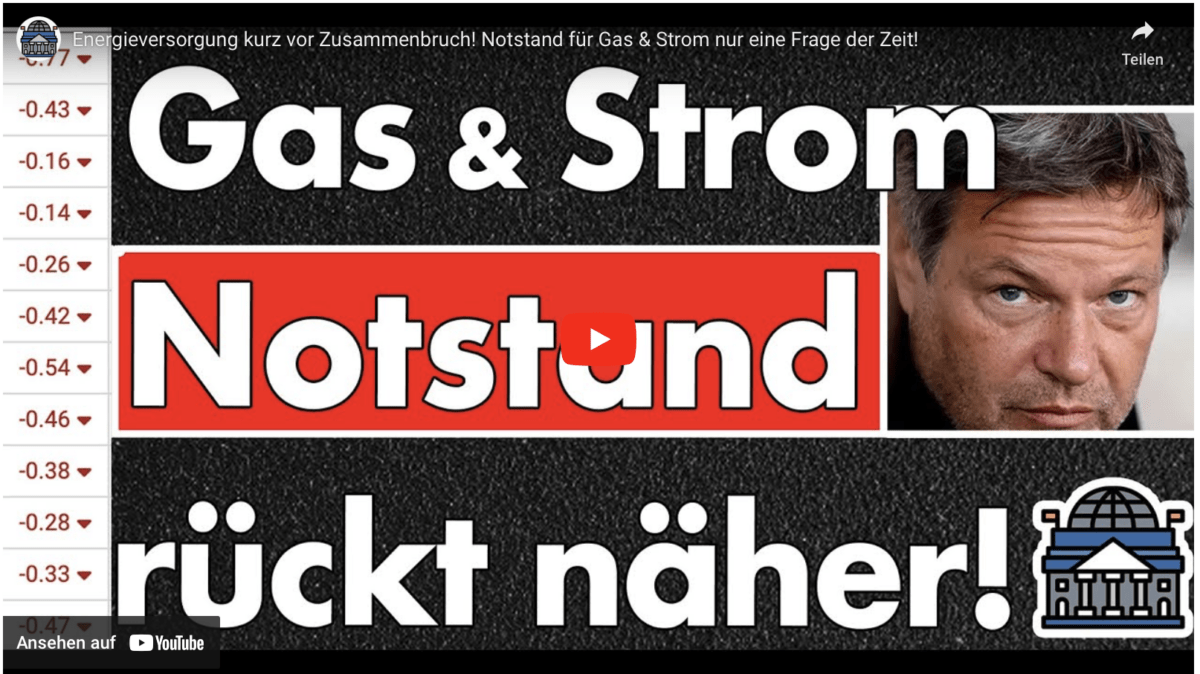 Energieversorgung kurz vor Zusammenbruch! Notstand für Gas & Strom nur eine Frage der Zeit!
