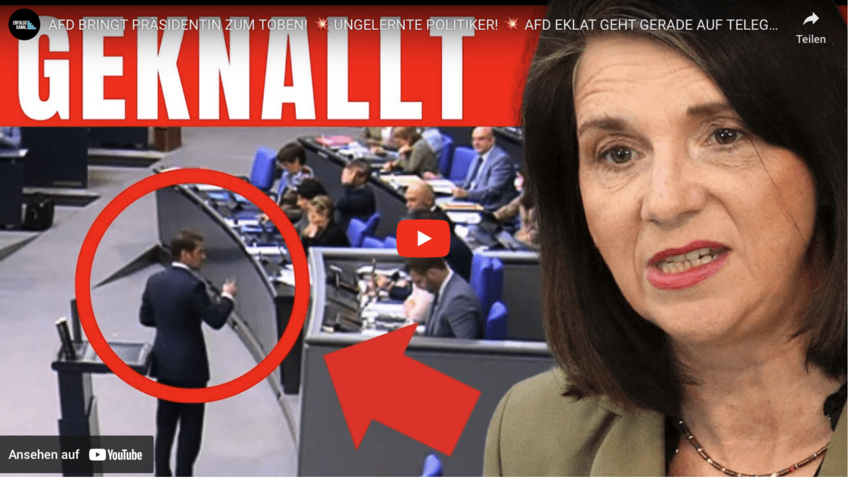 AFD BRINGT PRÄSIDENTIN ZUM TOBEN!  UNGELERNTE POLITIKER!  AFD EKLAT GEHT GERADE AUF TELEGRAM VIRAL