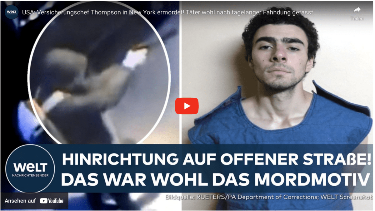USA: Versicherungschef Thompson in New York ermordet! Täter wohl nach tagelanger Fahndung gefasst
