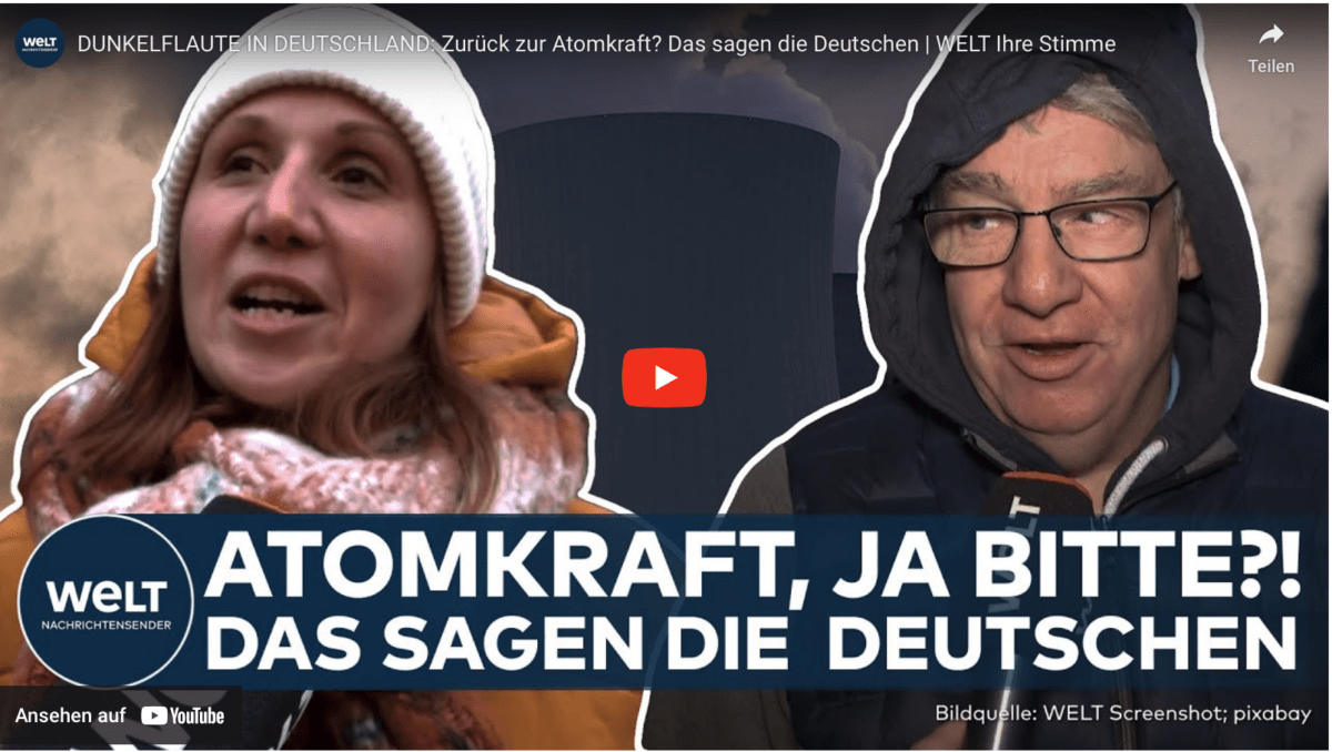 DUNKELFLAUTE IN DEUTSCHLAND: Zurück zur Atomkraft? Das sagen die Deutschen | WELT Ihre Stimme