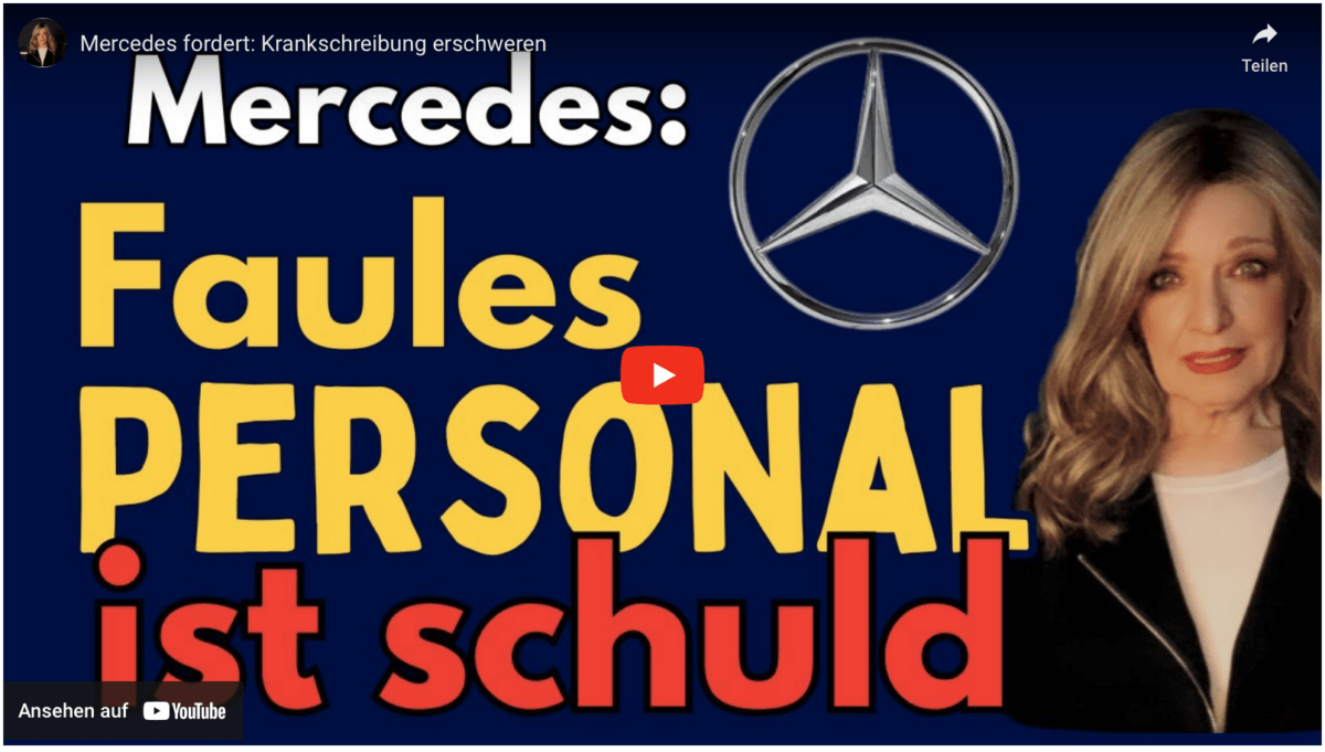 Mercedes fordert: Krankschreibung erschweren