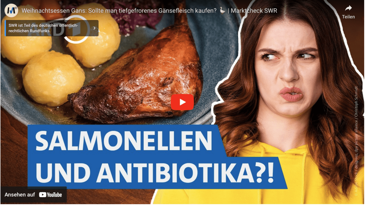 Weihnachtsessen Gans: Sollte man tiefgefrorenes Gänsefleisch kaufen?  | Marktcheck SWR
