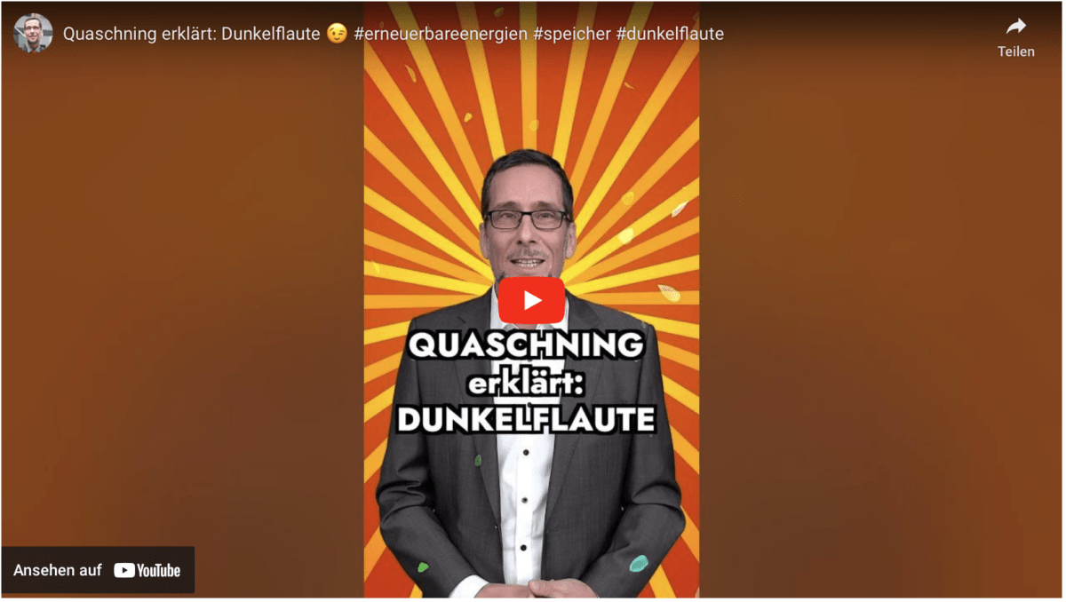 Quaschning erklärt: Dunkelflaute #erneuerbareenergien #speicher #dunkelflaute