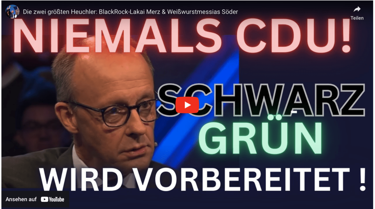 Die zwei größten Heuchler: BlackRock-Lakai Merz & Weißwurstmessias Söder