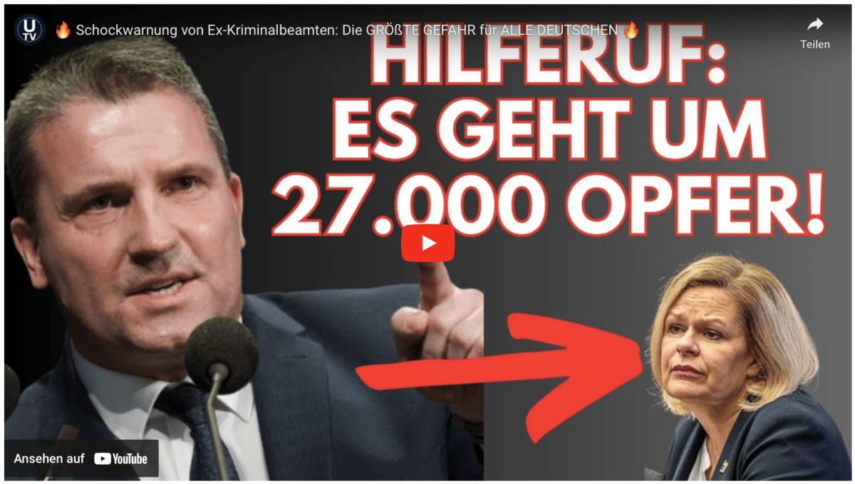  Schockwarnung von Ex-Kriminalbeamten: Die GRÖßTE GEFAHR für ALLE DEUTSCHEN 