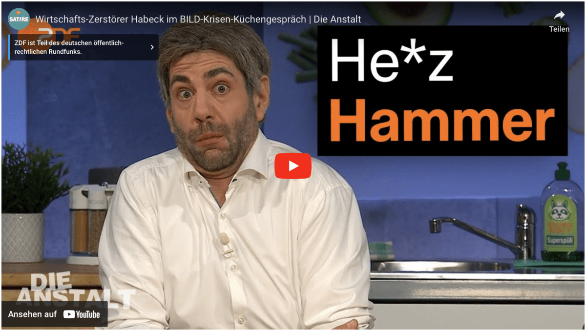 Wirtschafts-Zerstörer Habeck im BILD-Krisen-Küchengespräch | Die Anstalt