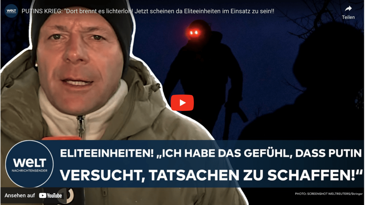 PUTINS KRIEG: „Dort brennt es lichterloh! Jetzt scheinen da Eliteeinheiten im Einsatz zu sein!!