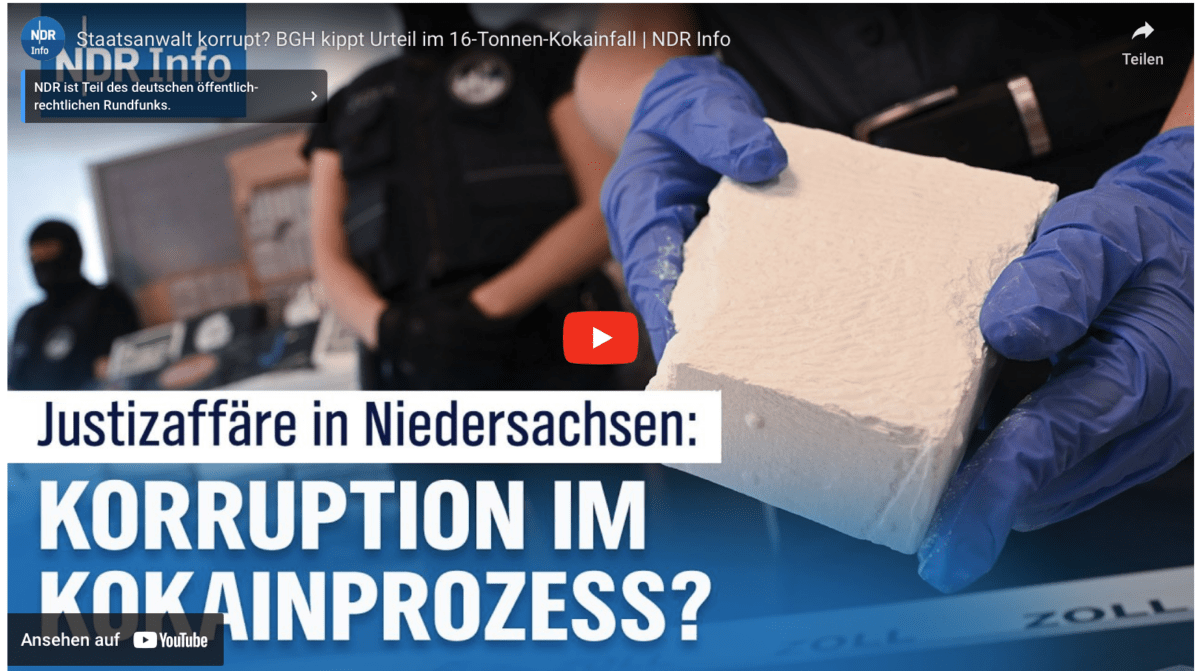 Staatsanwalt korrupt? BGH kippt Urteil im 16-Tonnen-Kokainfall | NDR Info