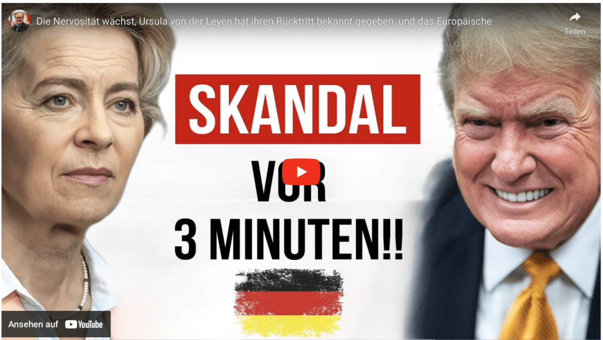 Die Nervosität wächst, Ursula von der Leyen hat ihren Rücktritt bekannt gegeben, und das Europäische