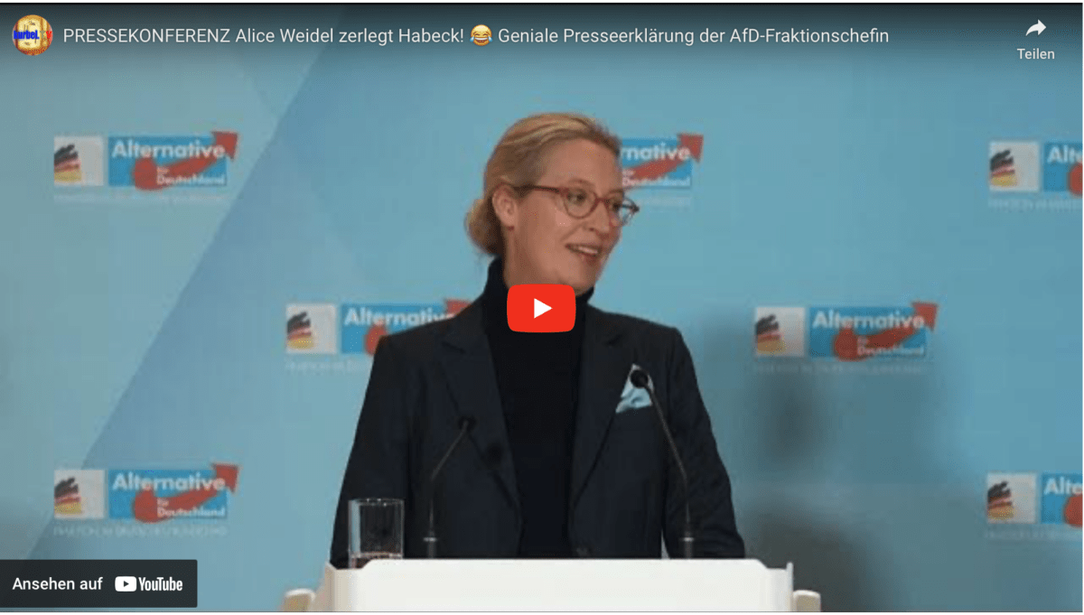 PRESSEKONFERENZ Alice Weidel zerlegt Habeck! Geniale Presseerklärung der AfD-Fraktionschefin