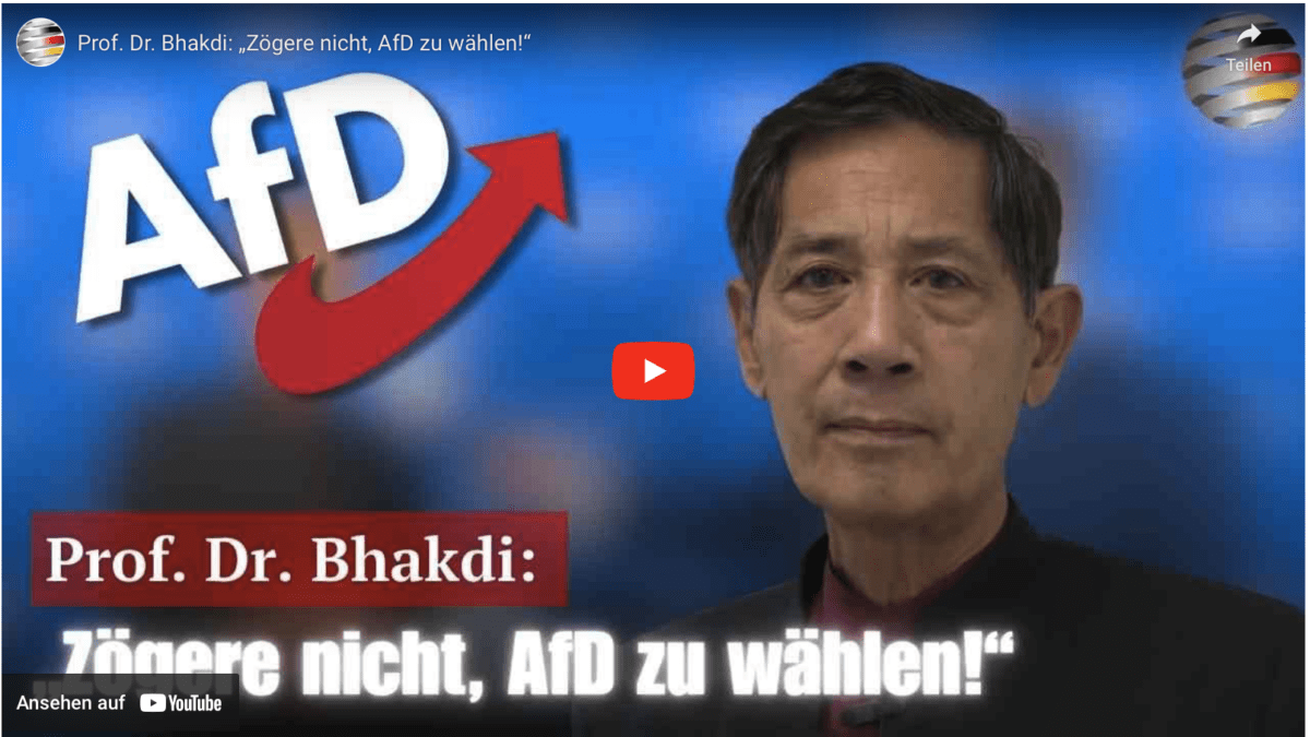 Prof. Dr. Bhakdi: „Zögere nicht, AfD zu wählen!“
