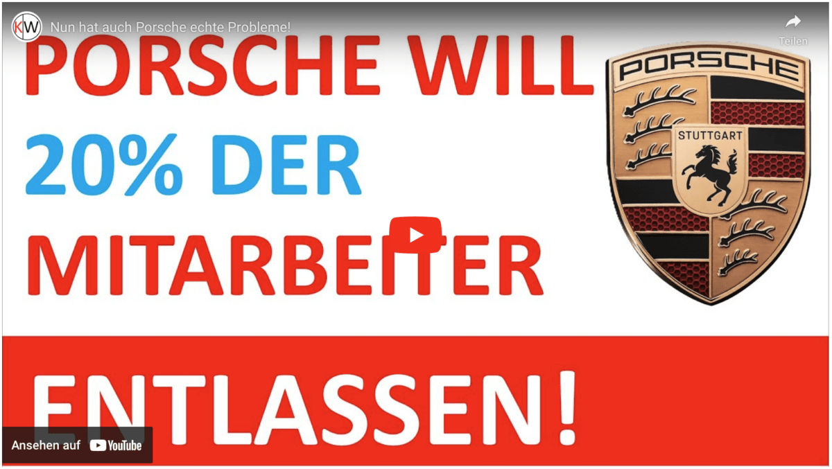 Nun hat auch Porsche echte Probleme!