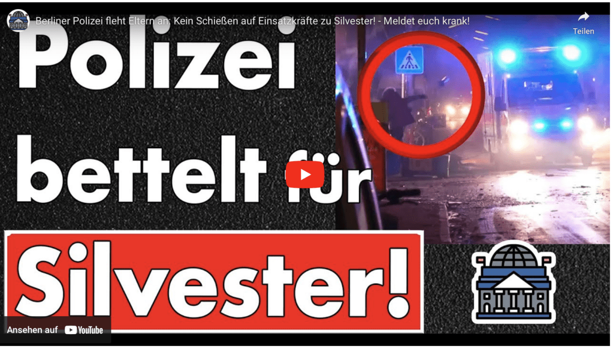 Berliner Polizei fleht Eltern an: Kein Schießen auf Einsatzkräfte zu Silvester! – Meldet euch krank!