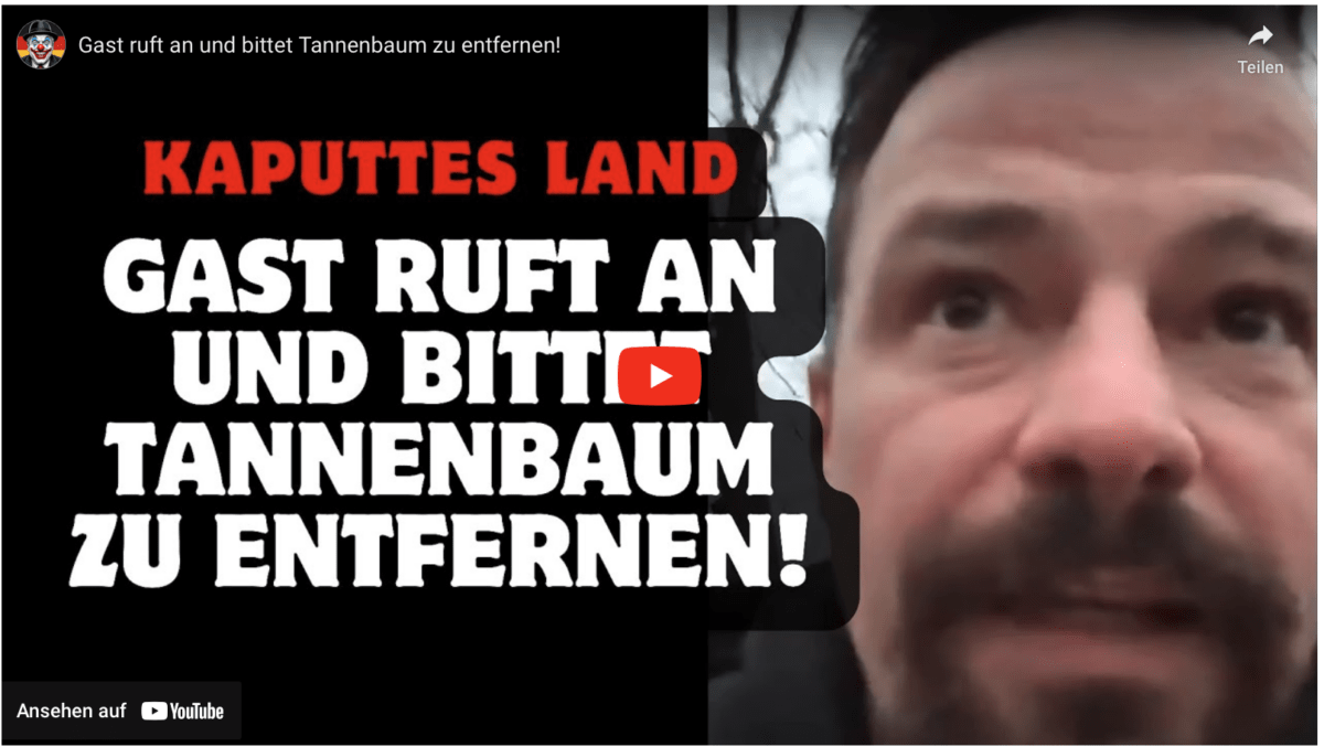Gast ruft an und bittet Tannenbaum zu entfernen!