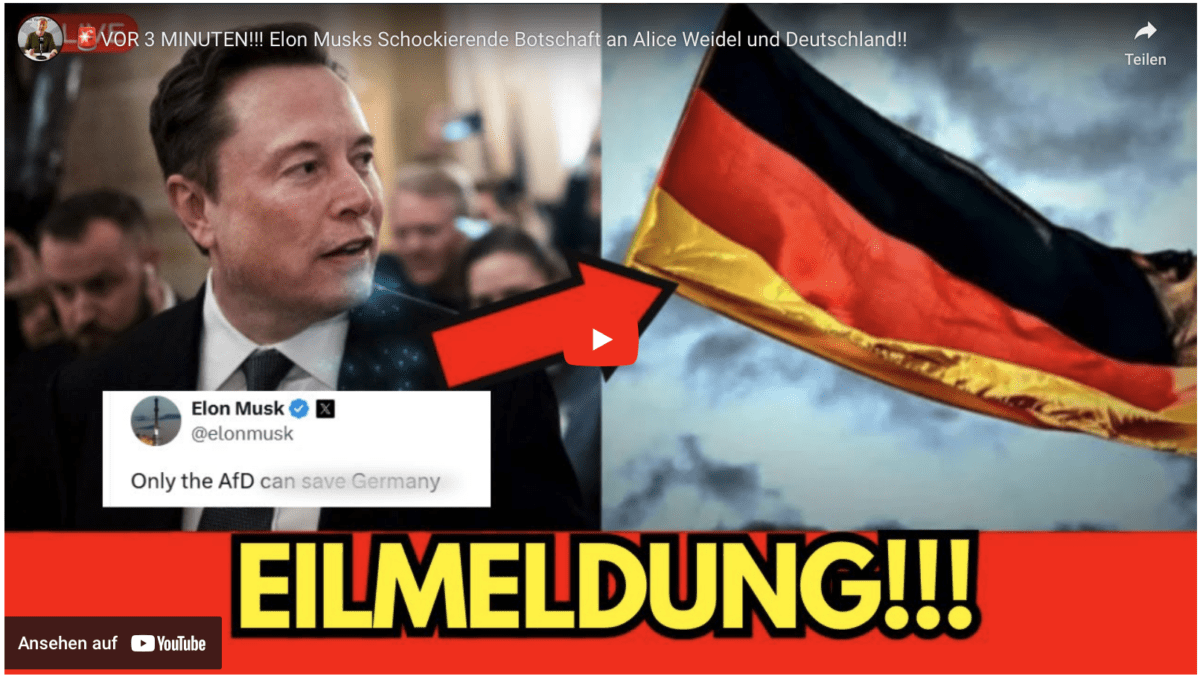 VOR 3 MINUTEN!!! Elon Musks Schockierende Botschaft an Alice Weidel und Deutschland!!