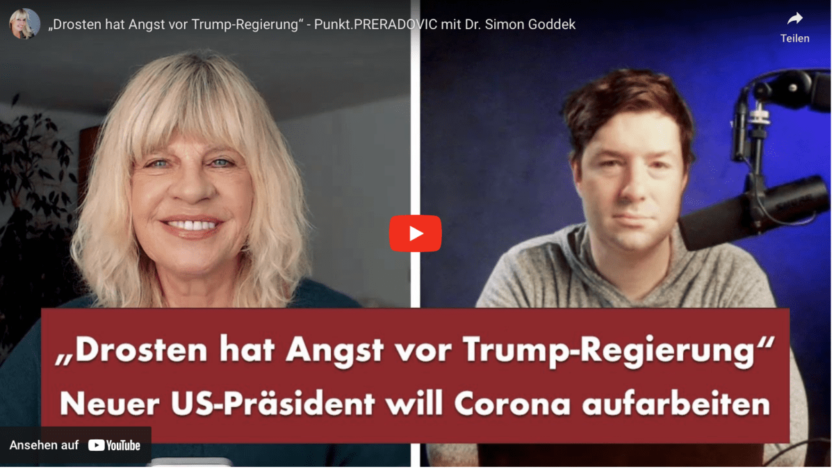 „Drosten hat Angst vor Trump-Regierung“ – Punkt.PRERADOVIC mit Dr. Simon Goddek