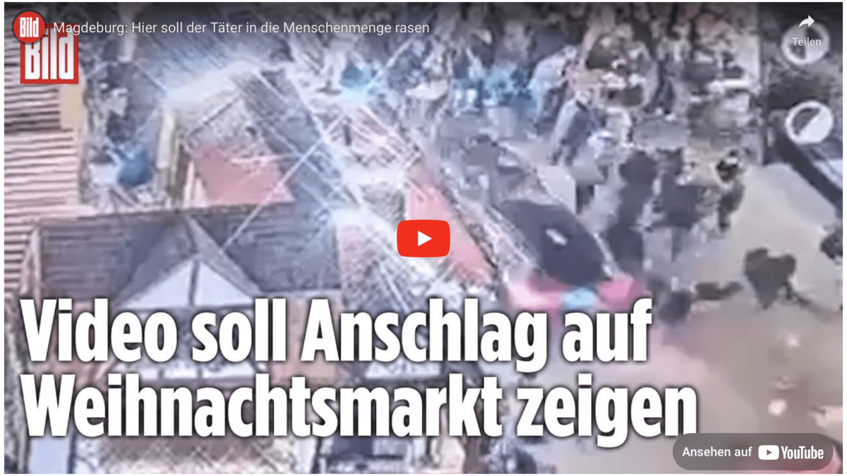 Video von Magdeburg: Hier soll der Täter in die Menschenmenge rasen!