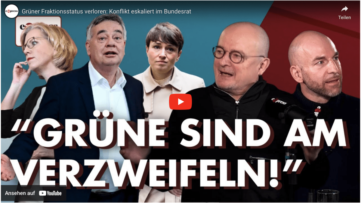 Grüner Fraktionsstatus verloren: Konflikt eskaliert im Bundesrat