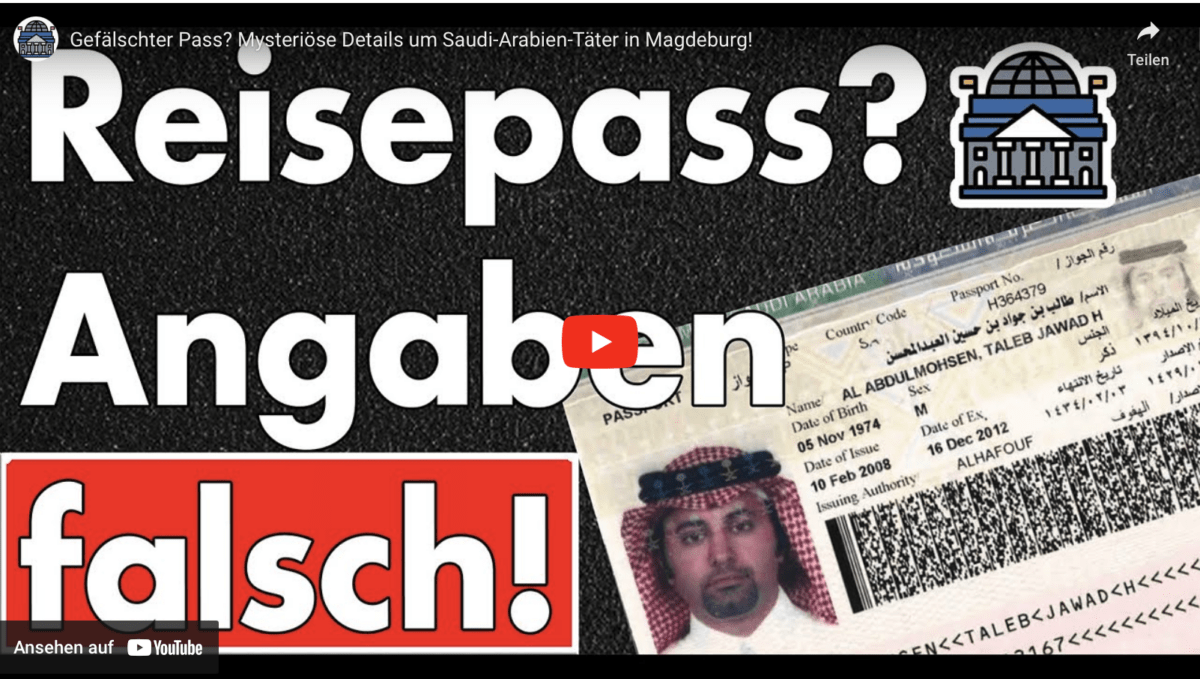 Gefälschter Pass? Mysteriöse Details um Saudi-Arabien-Täter in Magdeburg!