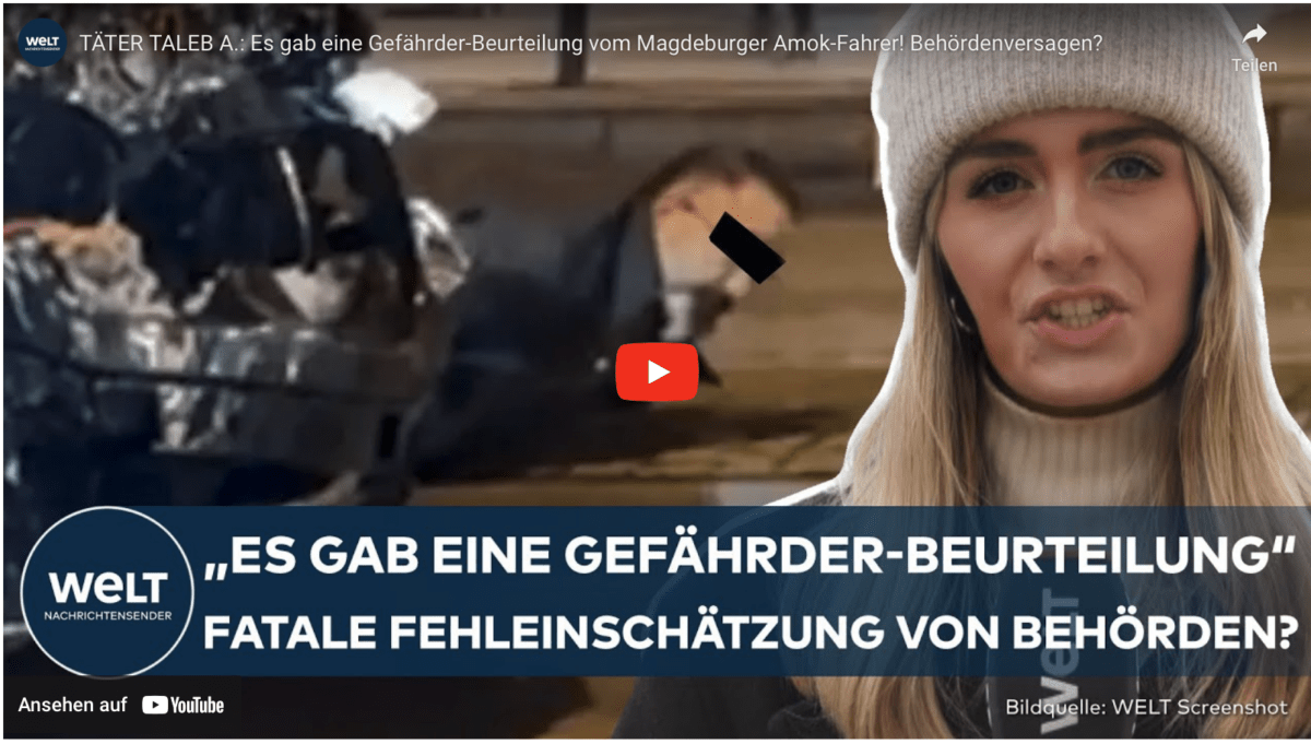 TÄTER TALEB A.: Es gab eine Gefährder-Beurteilung vom Magdeburger Amok-Fahrer! Behördenversagen?