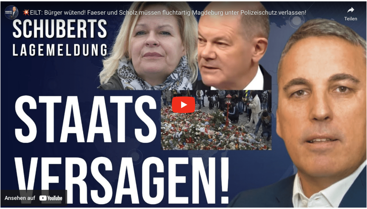 EILT: Bürger wütend! Faeser und Scholz müssen fluchtartig Magdeburg unter Polizeischutz verlassen!
