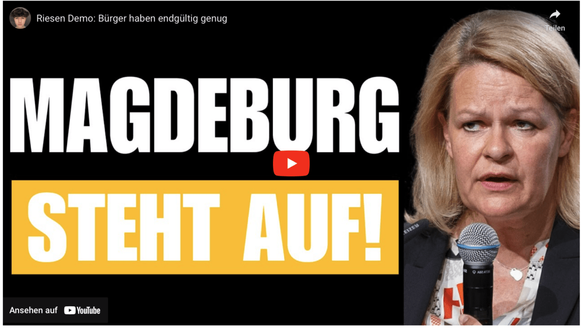 Riesen Demo in Magdeburg: Bürger haben endgültig genug!
