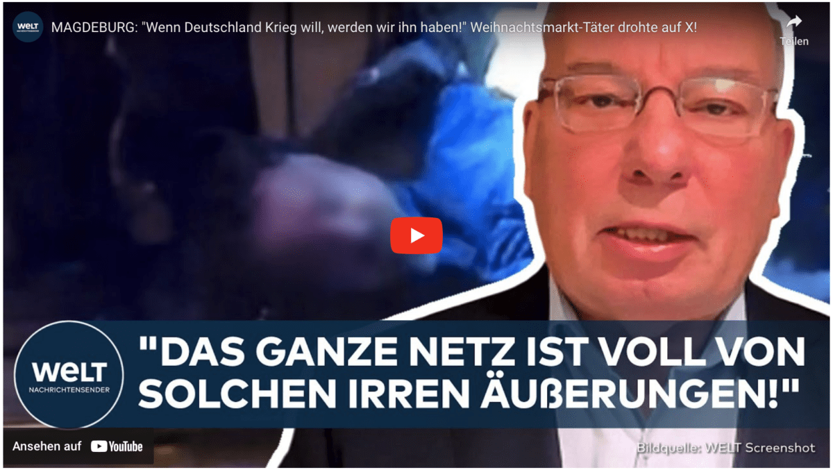 MAGDEBURG: „Wenn Deutschland Krieg will, werden wir ihn haben!“ Weihnachtsmarkt-Täter drohte auf X!