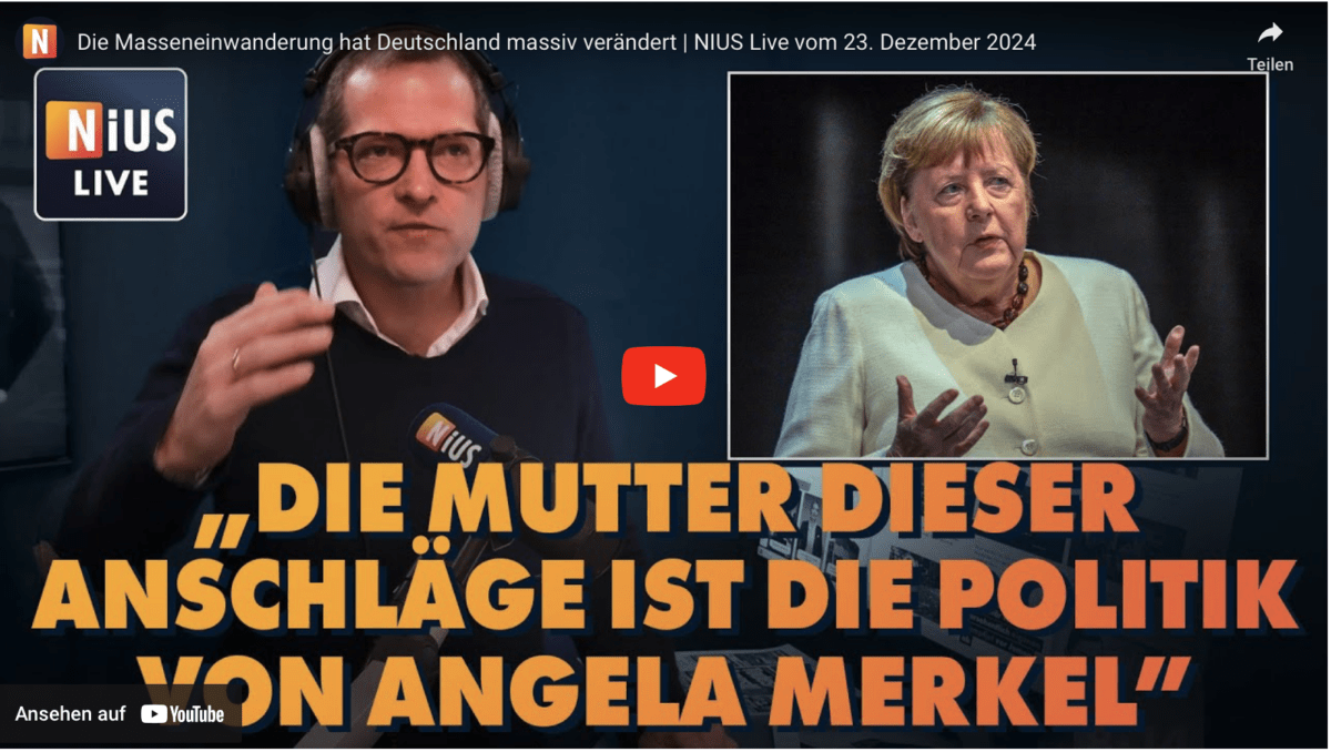 Die Masseneinwanderung hat Deutschland massiv verändert | NIUS Live vom 23. Dezember 2024