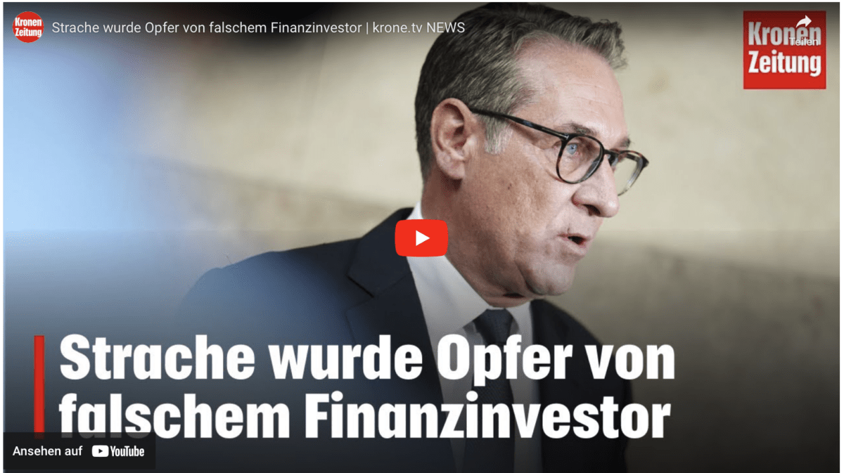 Strache wurde Opfer von falschem Finanzinvestor | krone.tv NEWS