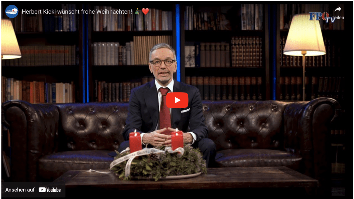 Herbert Kickl wünscht frohe Weihnachten! 