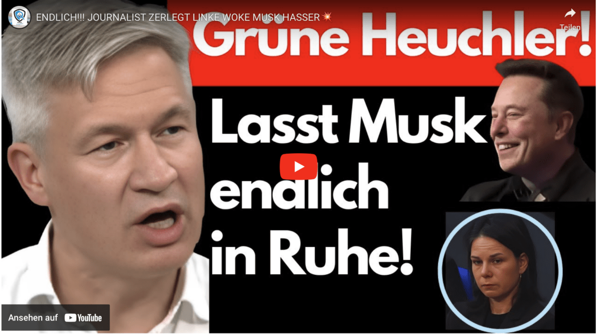 ENDLICH!!! JOURNALIST ZERLEGT LINKE WOKE MUSK HASSER