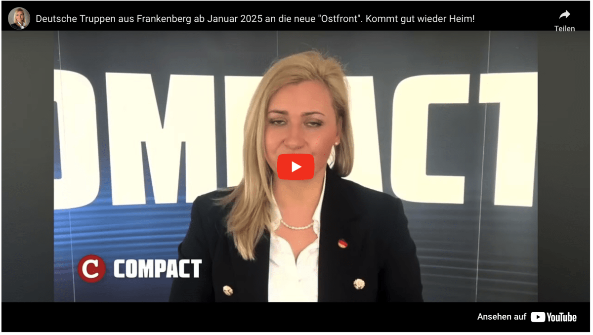 Deutsche Truppen aus Frankenberg ab Januar 2025 an die neue „Ostfront“. Kommt gut wieder Heim!